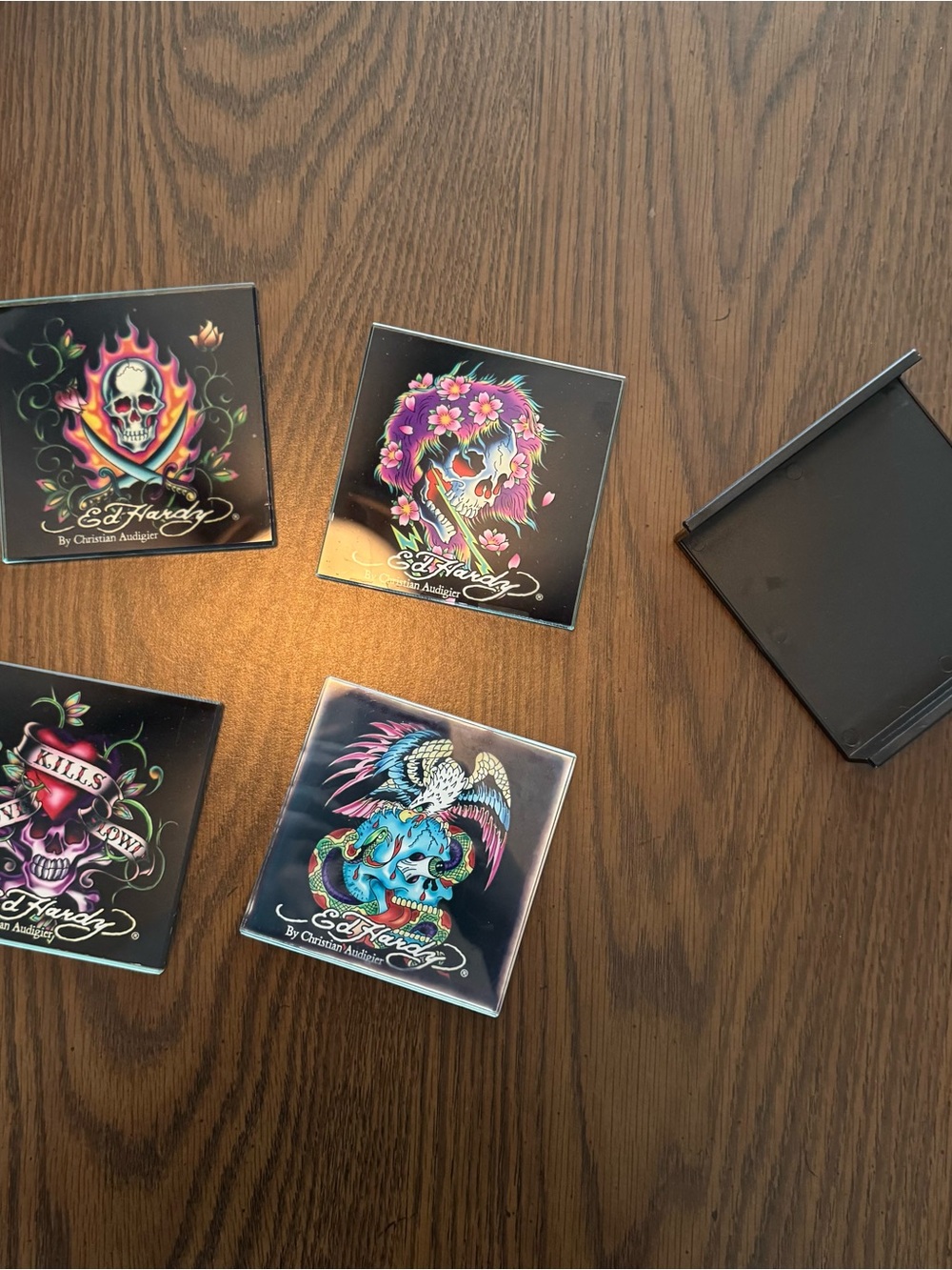 Ed Hardy 90s coasters in Black with Multicolor Accents